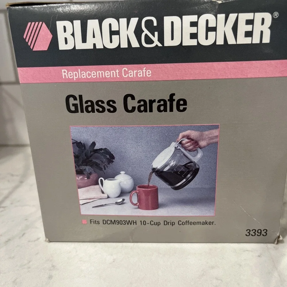 Black&Decker Glass Carafe 10 cup‎ fits DCM903WH drip coffeemaker No Lid